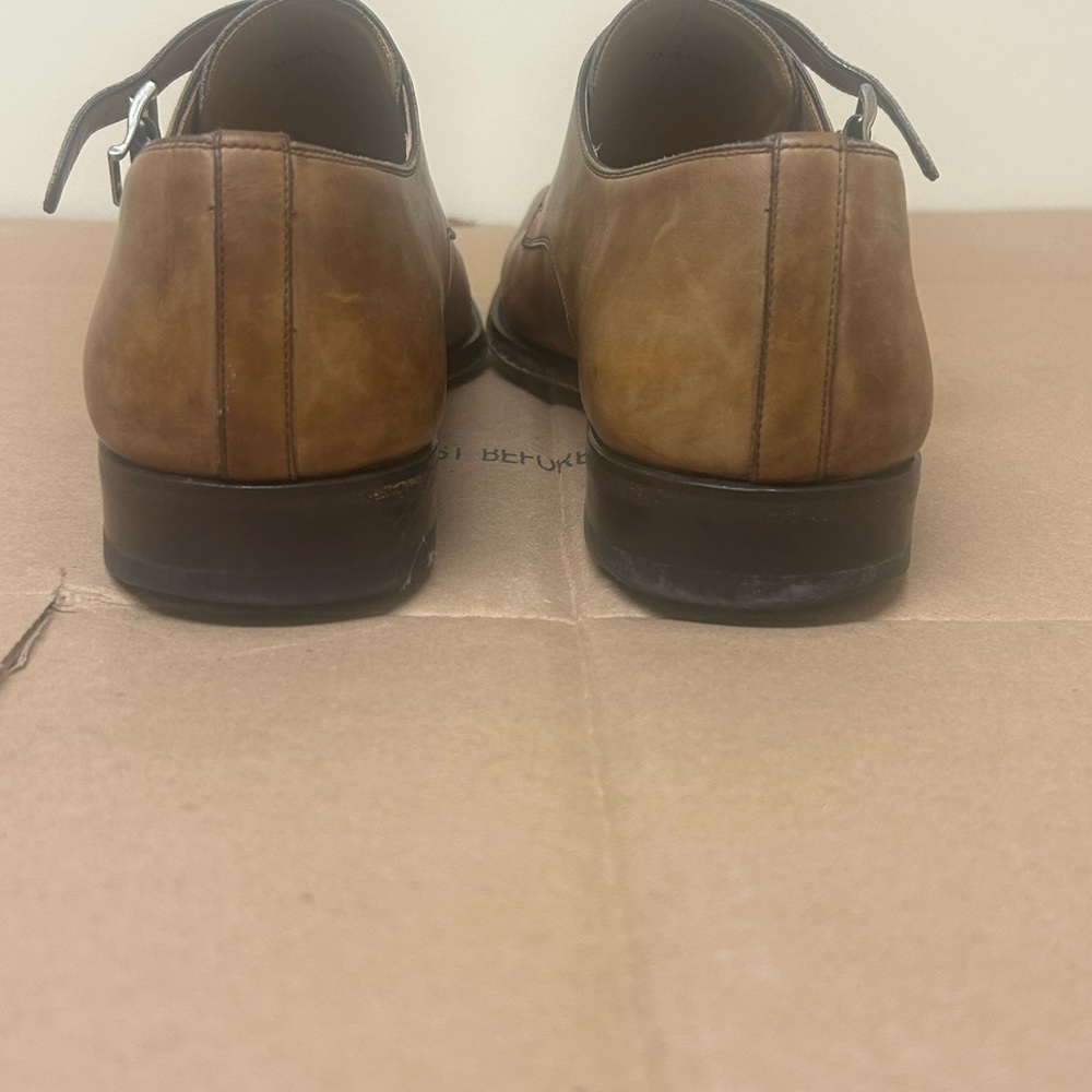 Magnanni Burnished Brown leather Double Monk strap - Picture 2 of 6